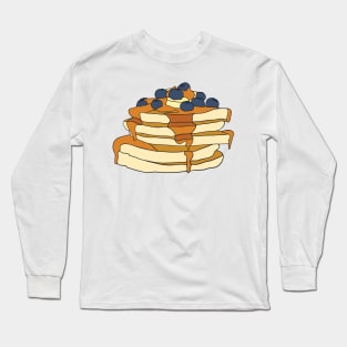 Syrup and Blueberry Pancakes Long Sleeve T-Shirt